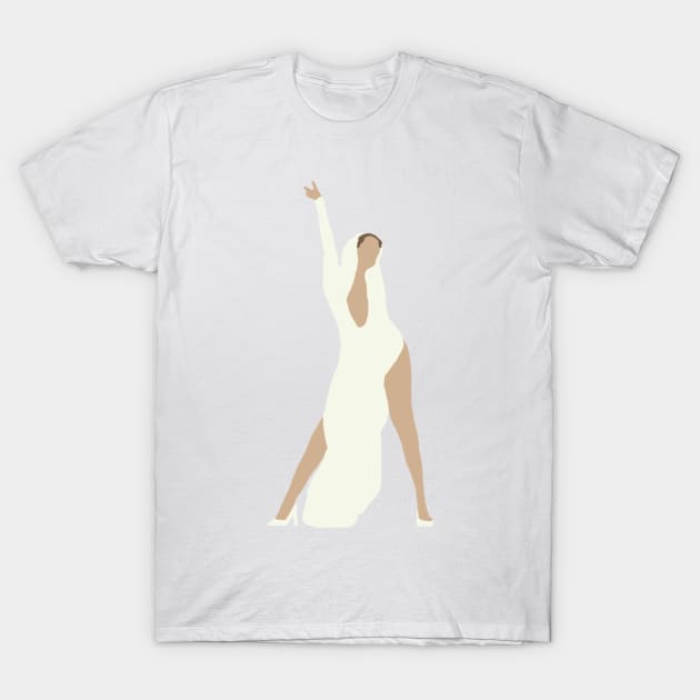 Kylie Minogue White Dress Can't Get You Out Of My Head T-Shirt by popmoments